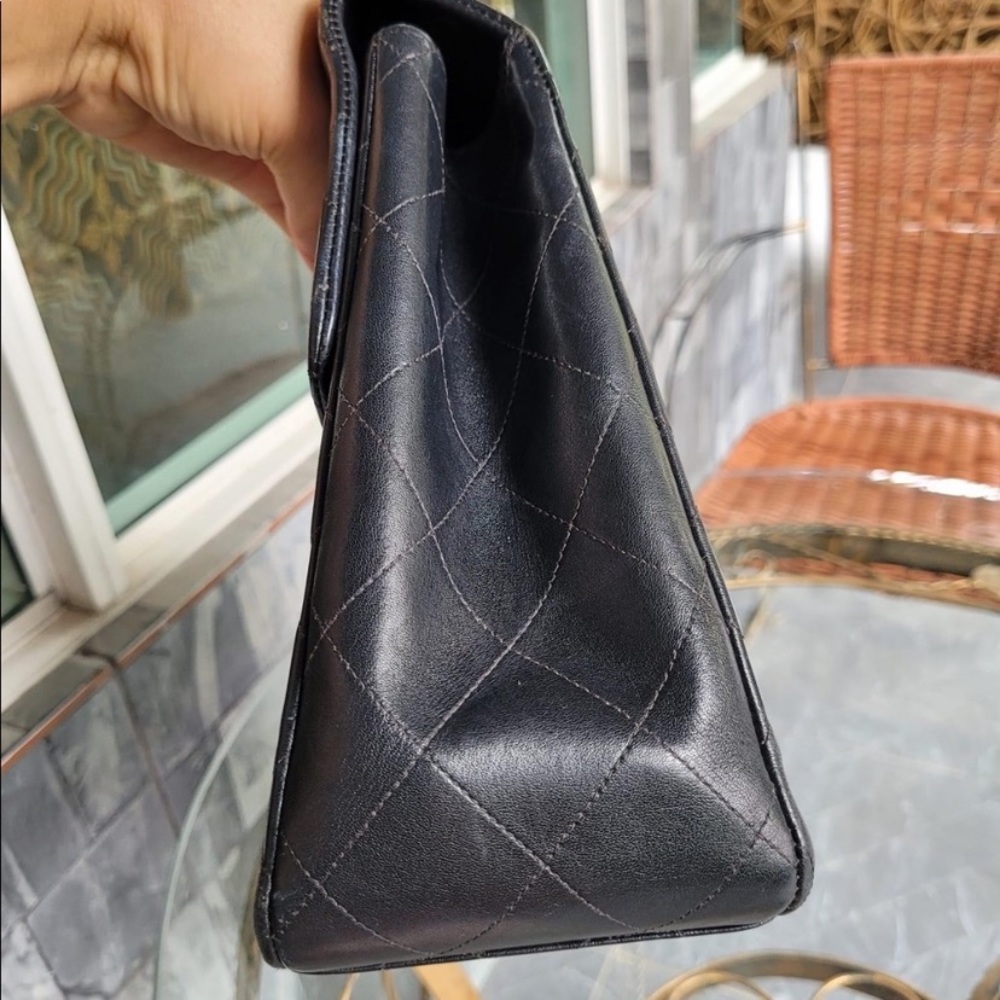 Black Friday deal🔥 Chanel Large CC Maxi flap Black& 24k Gold plated Hardware - Picture 6 of 15